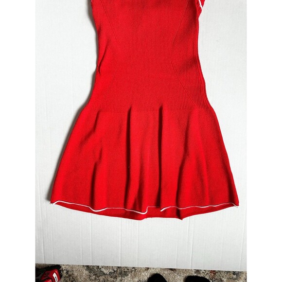 Anthropologie Halter Mini Dress Bright Red Women’s Small Summer Silhouette - Picture 3 of 15
